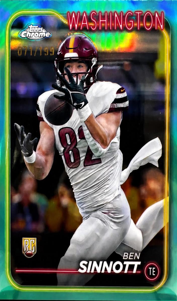 2024 Topps Chrome Football Aqua Refractor Ben Sinnott #262