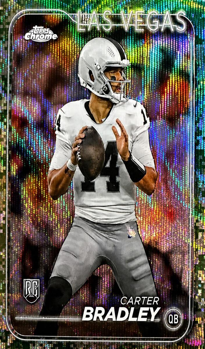 2024 Topps Chrome Football Camo Wave Refractor Carter Bradley #272