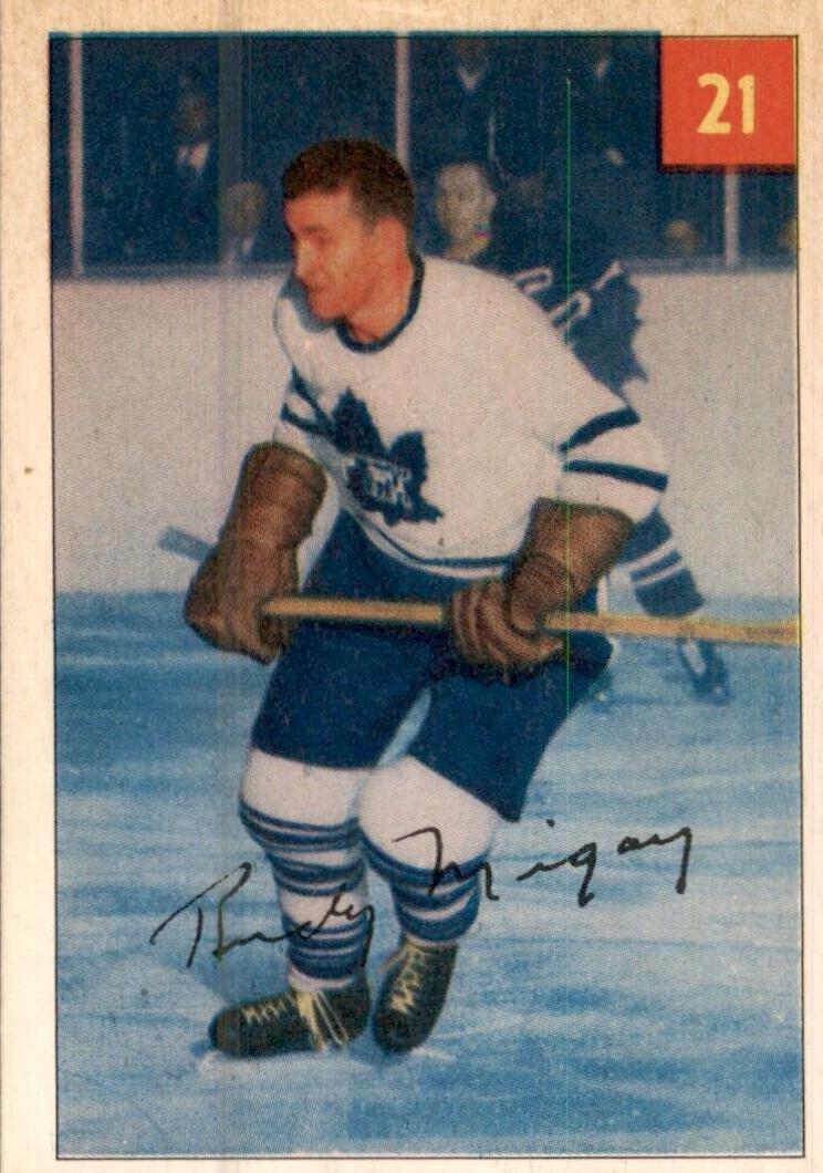 1954 Parkhurst Hockey Rudy Migay #21 BGS 7