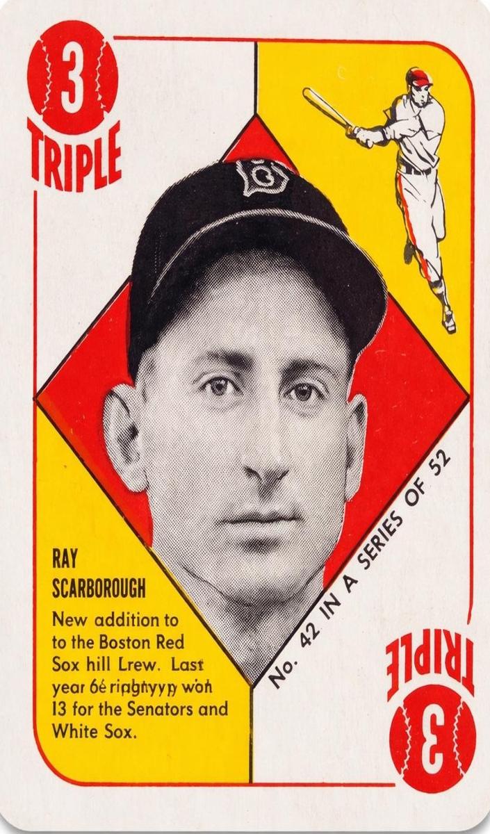 1951 Topps Red Backs Baseball Ray Scarborough #42