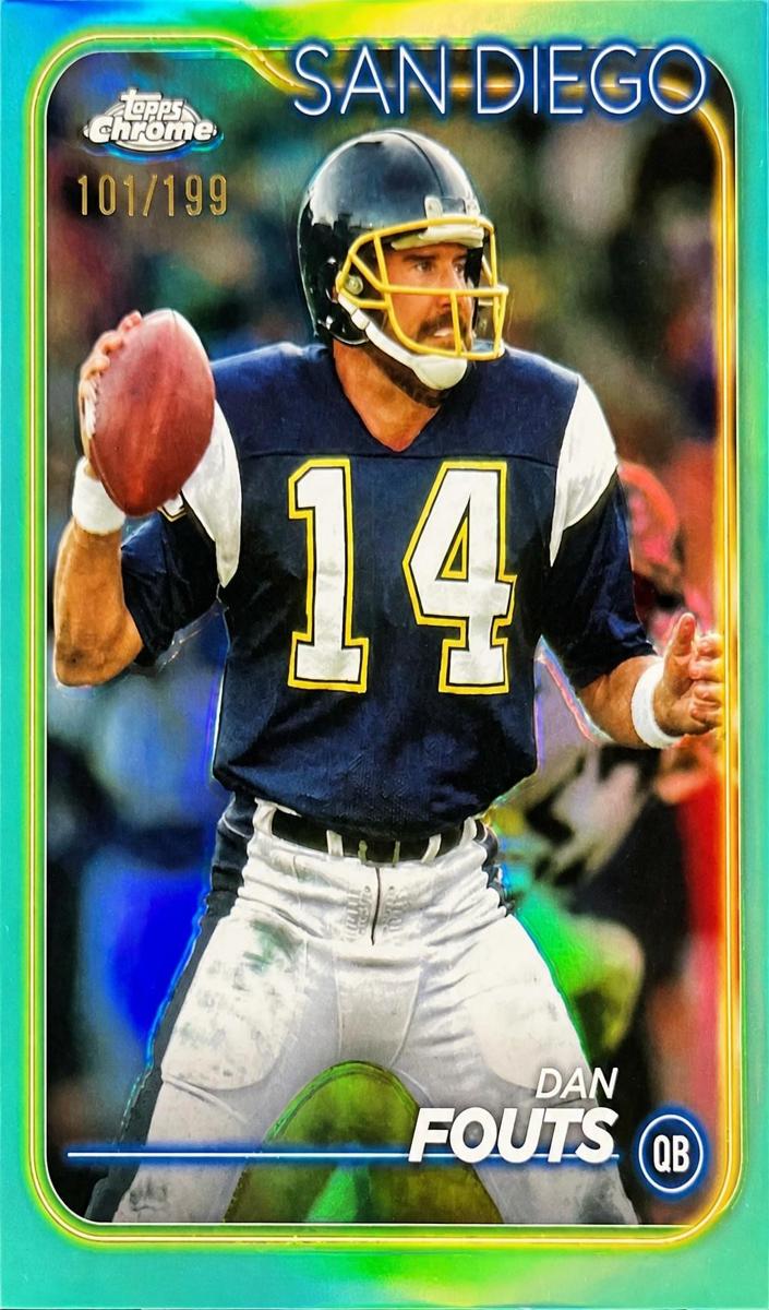2024 Topps Chrome Football Aqua Refractor Dan Fouts #172