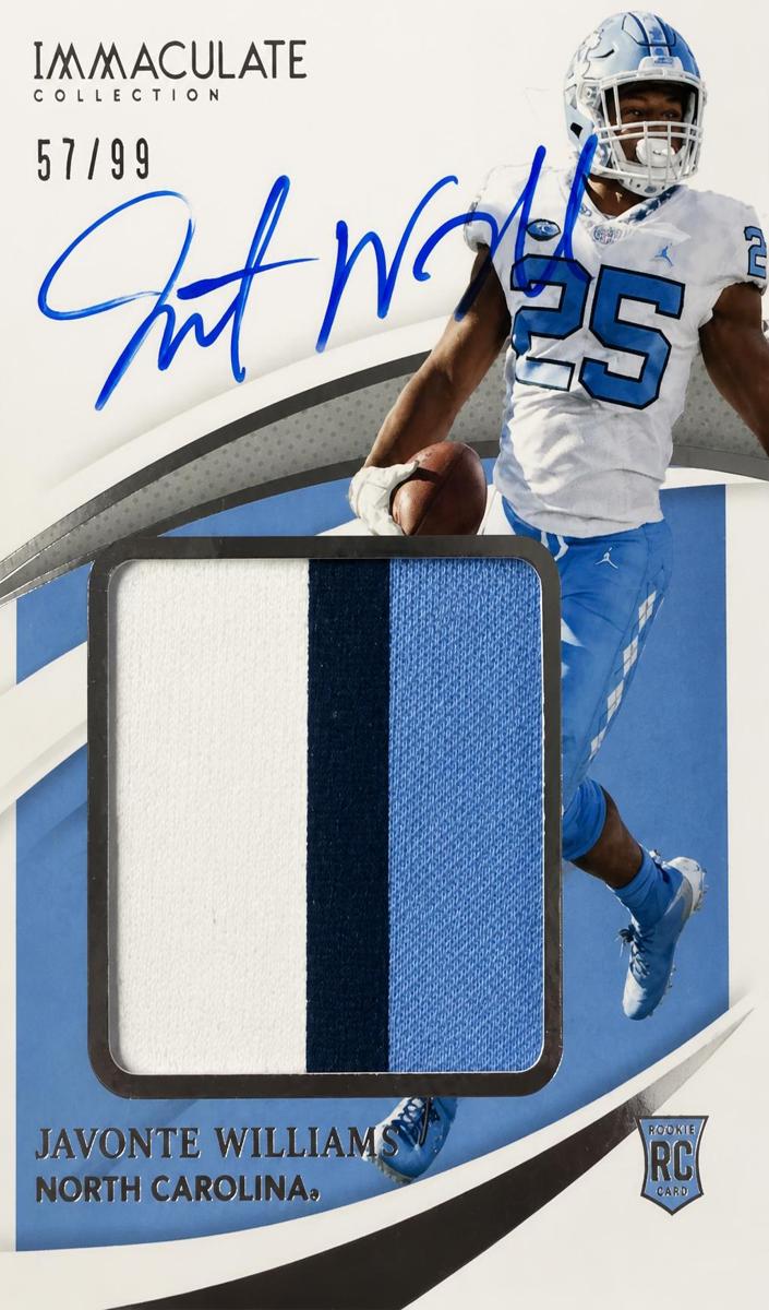2021 Panini Immaculate Collection Football Javonte Williams #125