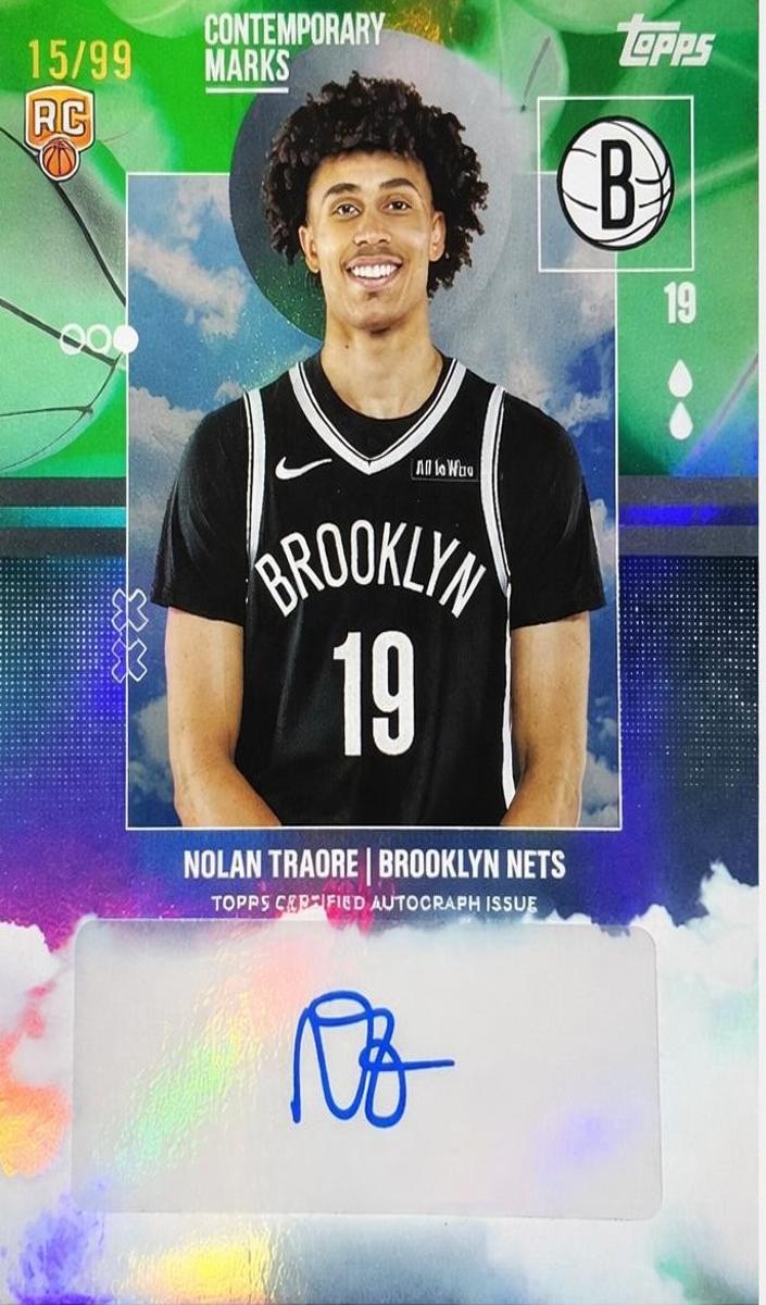 2025 Topps Basketball Green Rainbow Nolan Traore #CM-NT PSA 9