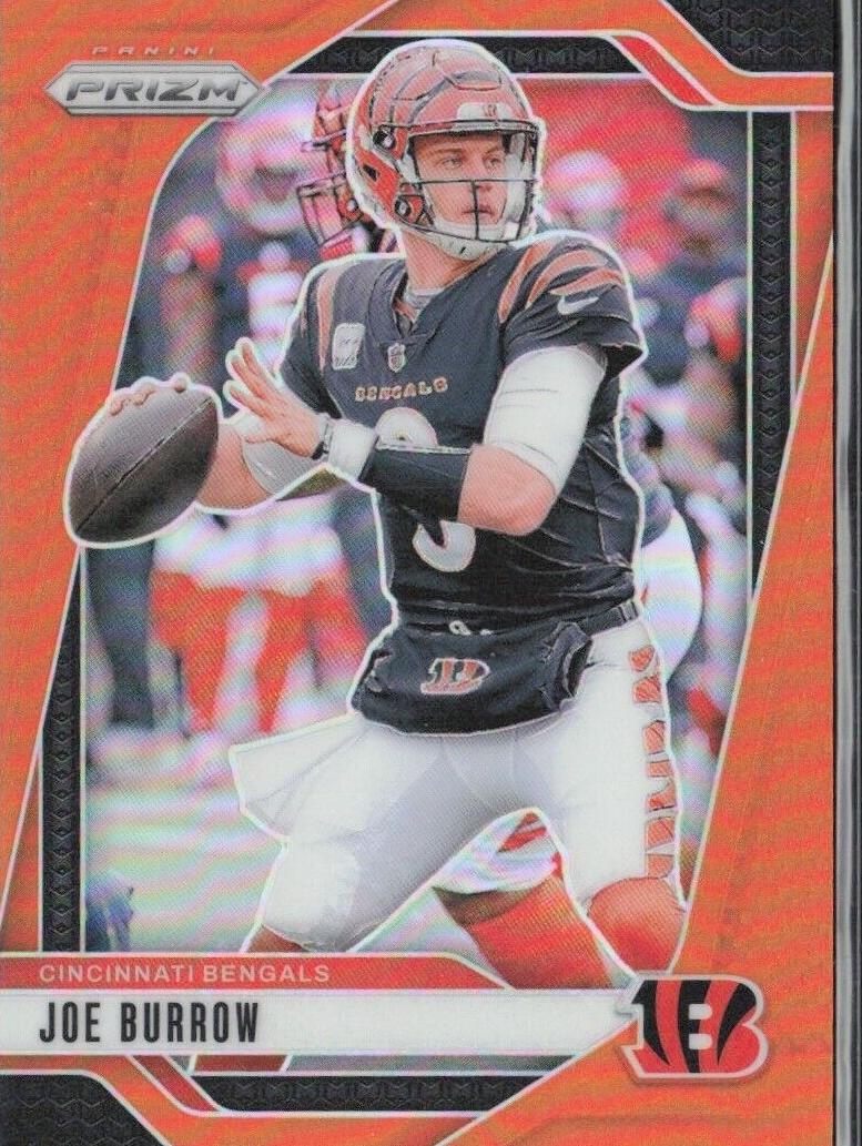2024 Panini Prizm Football Orange Joe Burrow #55 PSA 9