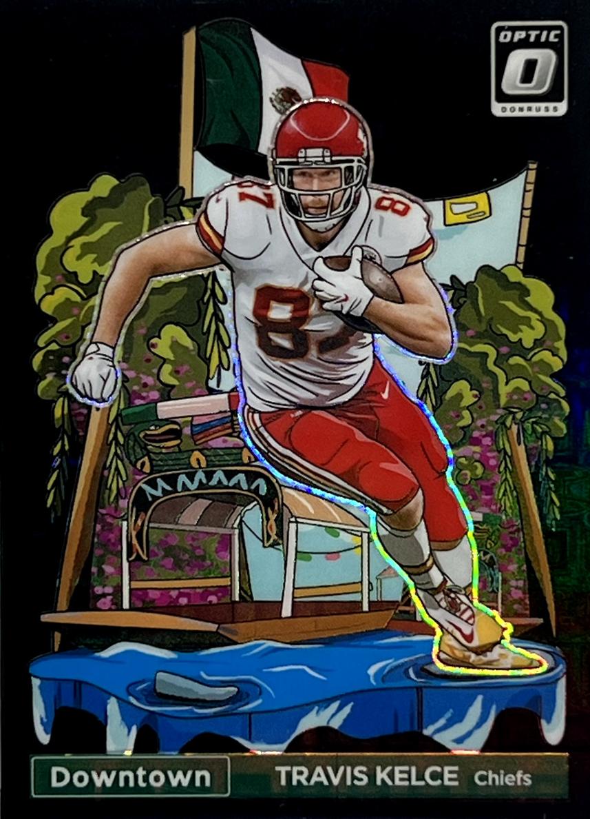 2023 Donruss Optic Football Black Pandora Travis Kelce #7 PSA 8.5
