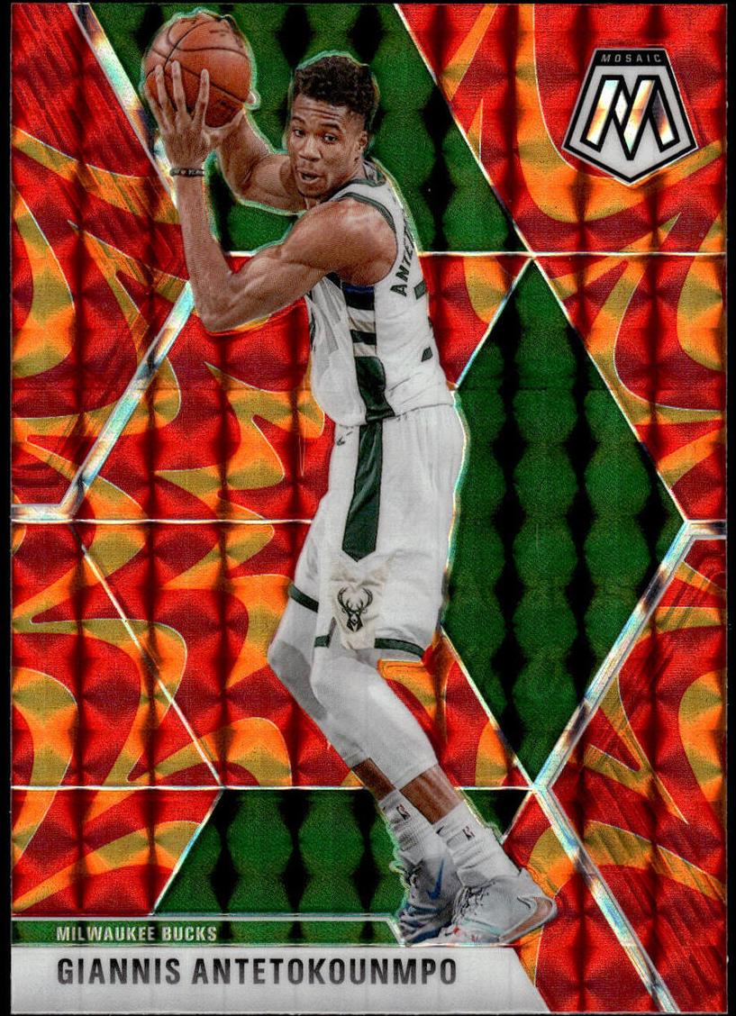 2019 Panini Mosaic Basketball Reactive Orange Giannis Antetokounmpo #75 PSA 10