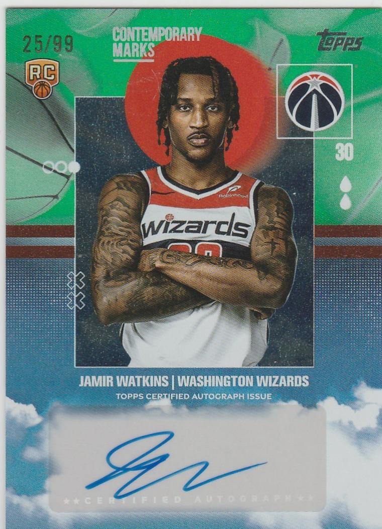 2025 Topps Basketball Green Rainbow Jamir Watkins #CM-JW