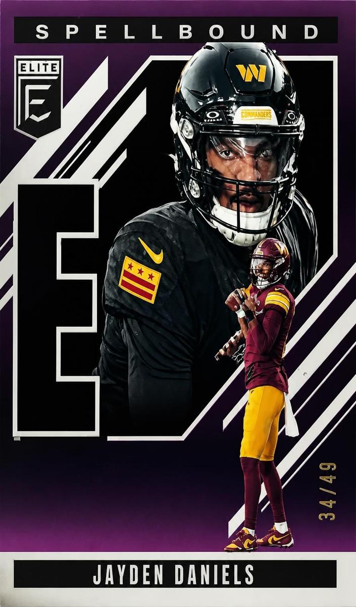 2025 Donruss Elite Football Purple Jayden Daniels #12