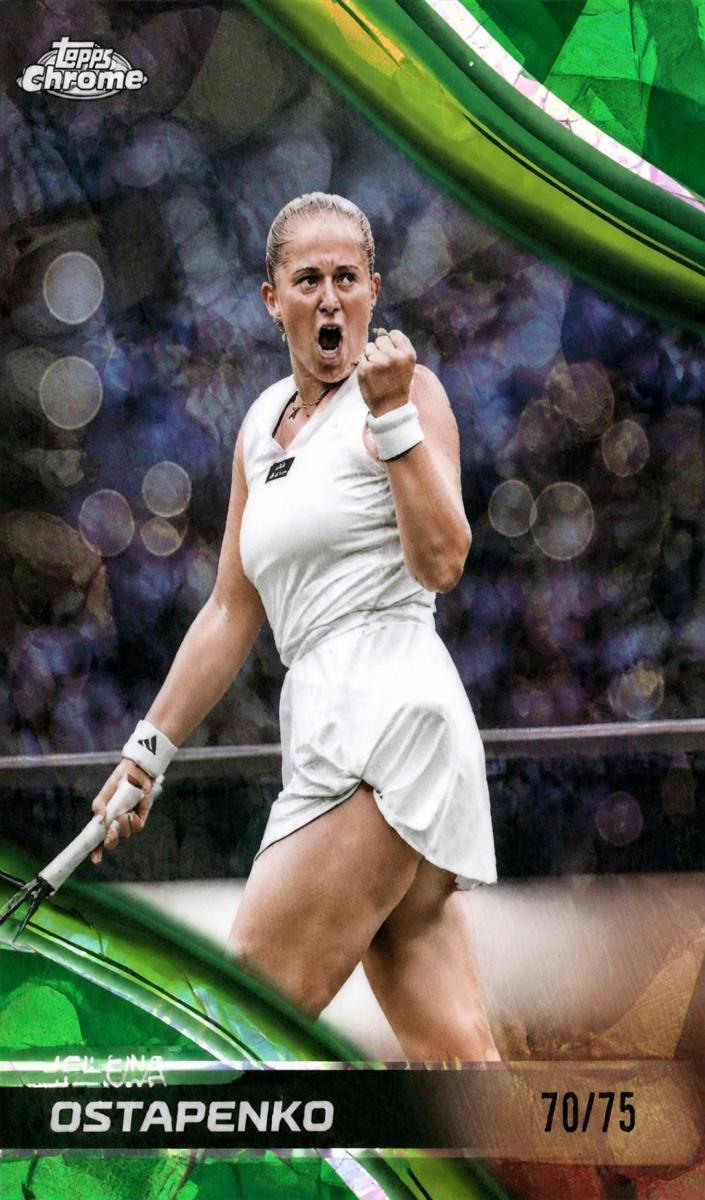 2025 Topps Chrome Sapphire Tennis Green Jelena Ostapenko #23