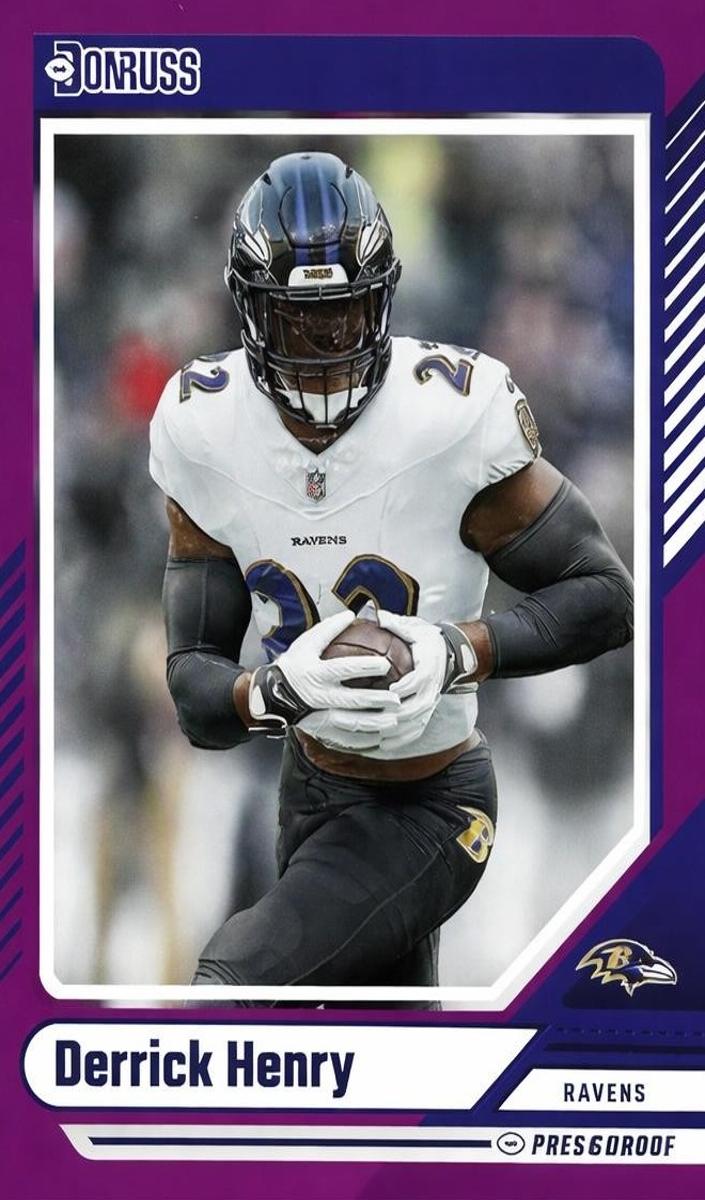 2024 Panini Donruss Football Press Proof Purple Derrick Henry #72