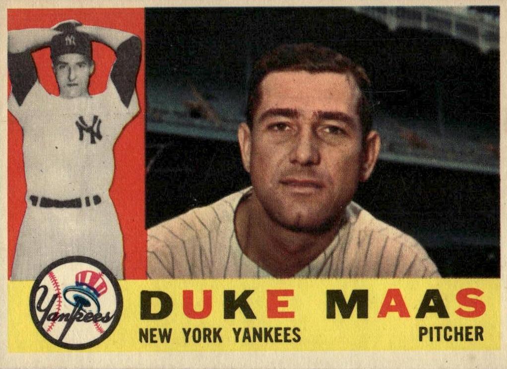 1960 Topps Baseball Duke Maas #421 PSA 7