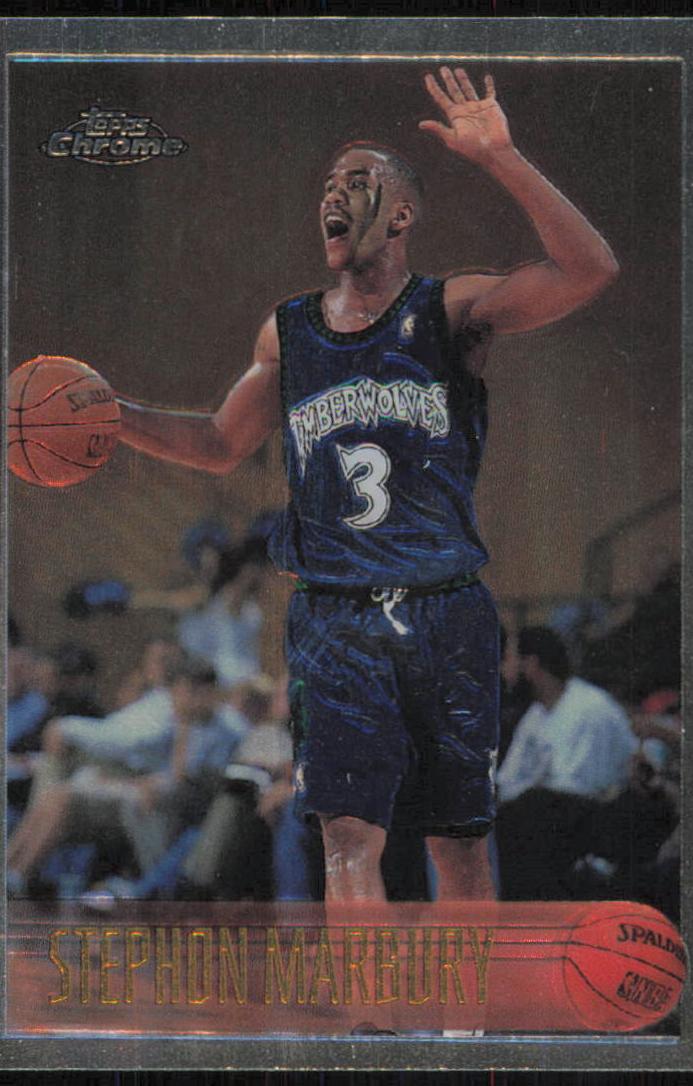 1996 Topps Chrome Basketball Stephon Marbury #177