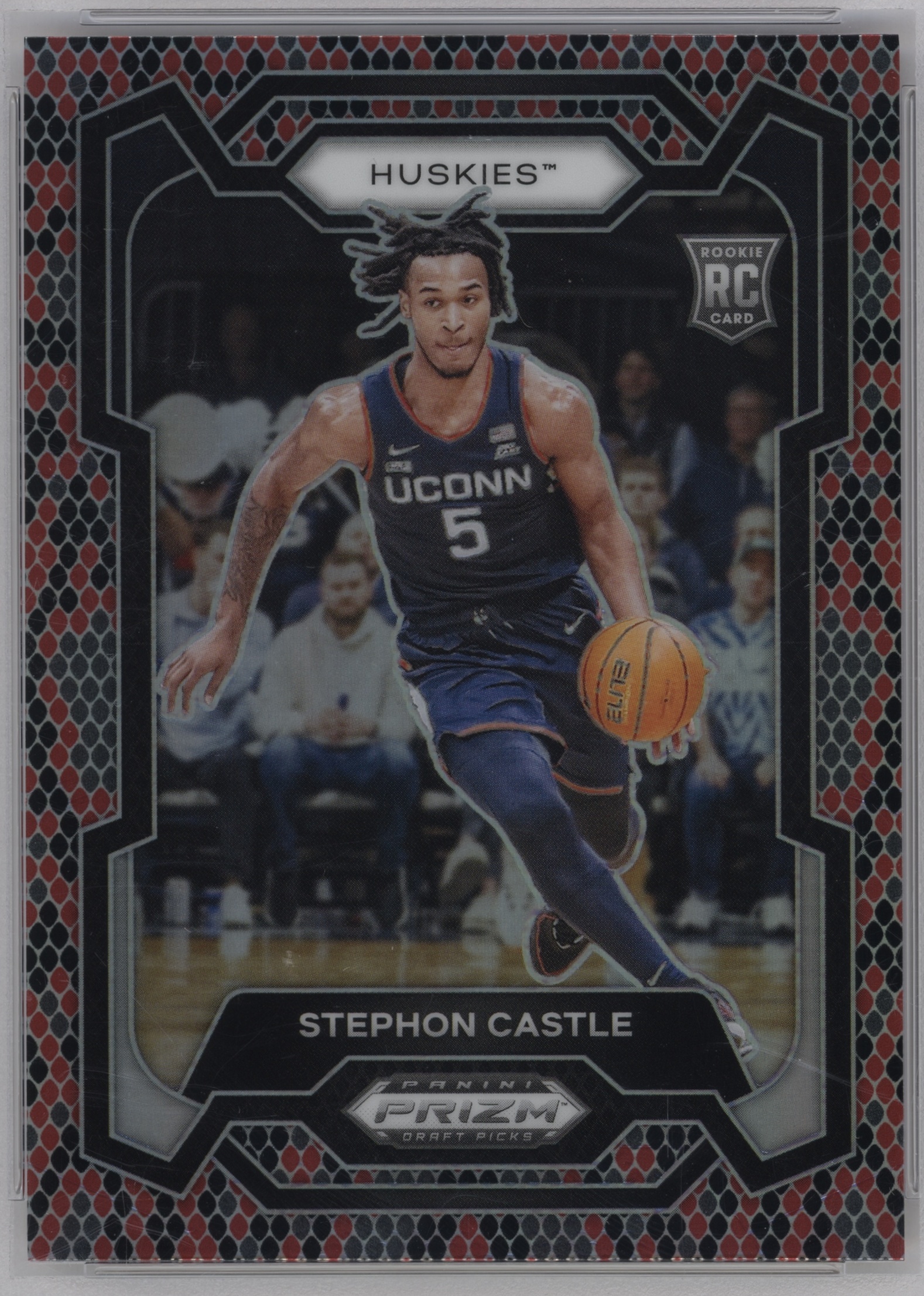 2024 Panini Prizm Draft Picks Basketball Snakeskin Stephon Castle #17 PSA 9