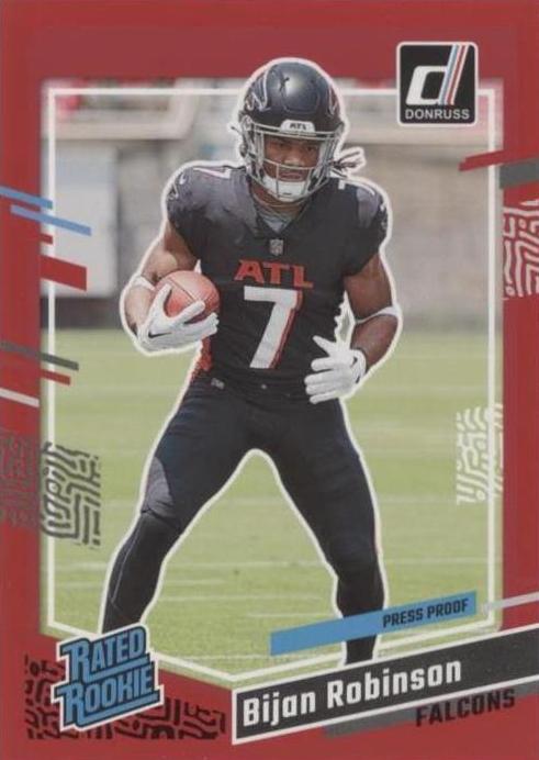 2023 Panini Donruss Football Press Proof Red Bijan Robinson #305