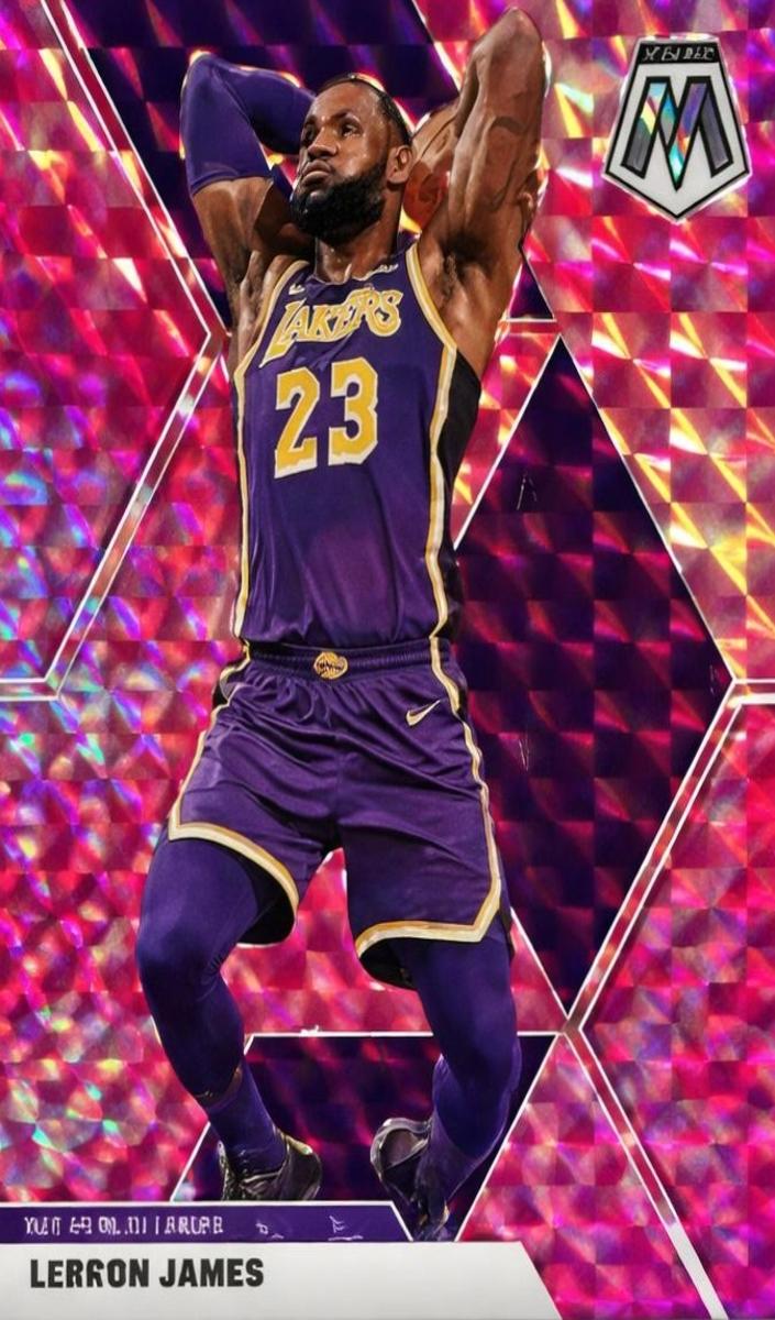2019 Panini Mosaic Basketball Camo Pink Lebron James #8