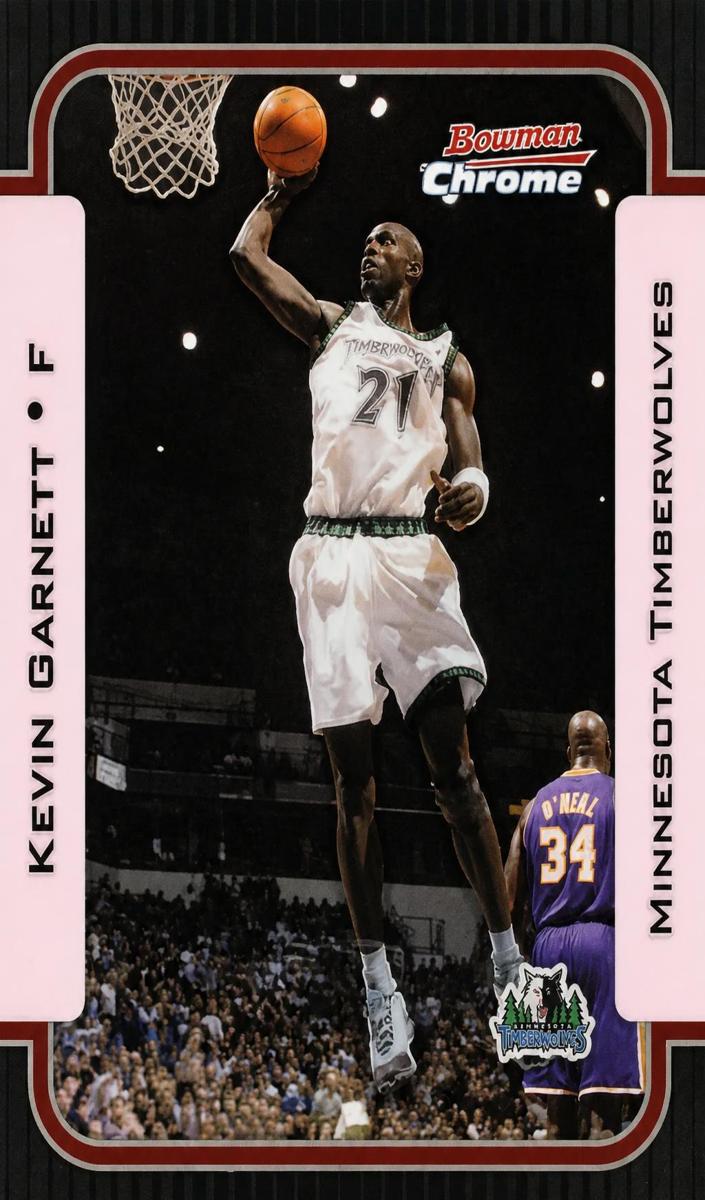 2003 Bowman Rookies & Stars Basketball Refractor Kevin Garnett #60 PSA 9