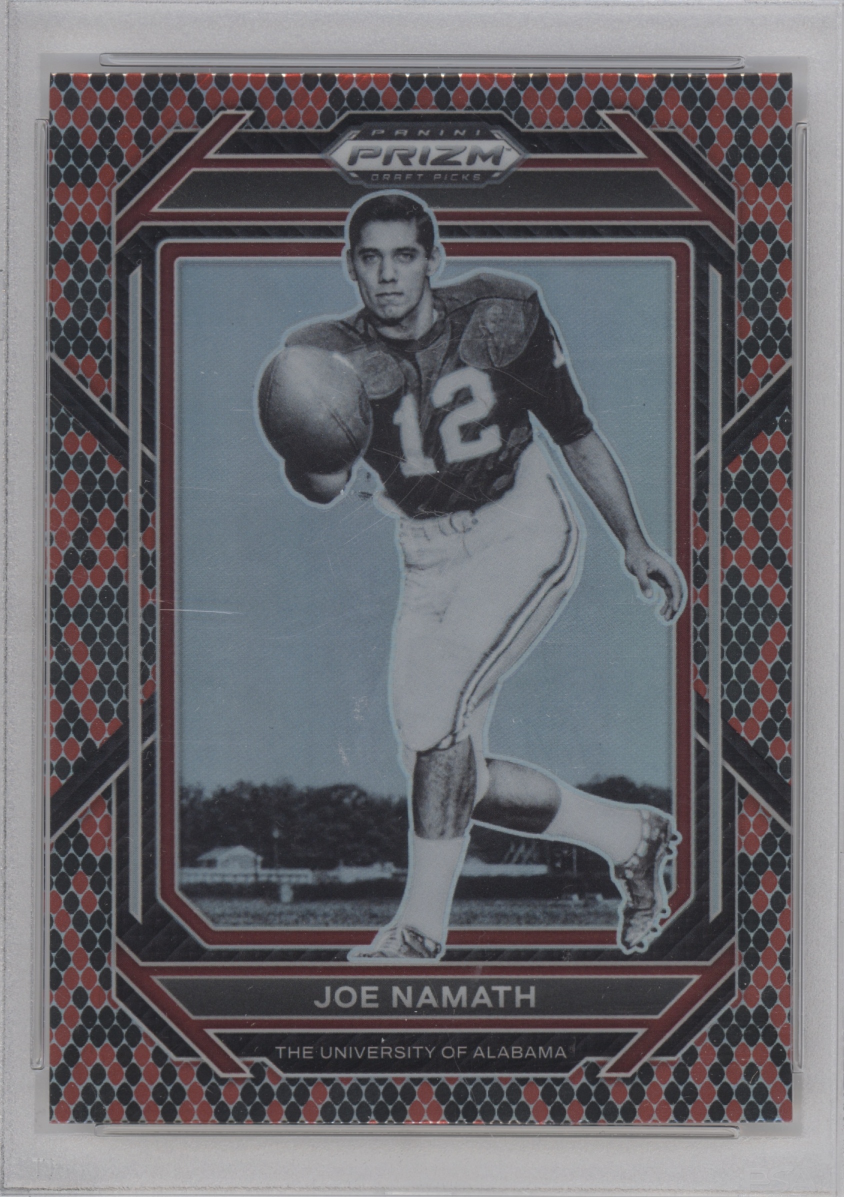 2023 Panini Prizm Draft Picks Football Snakeskin Joe Namath #55 PSA 9