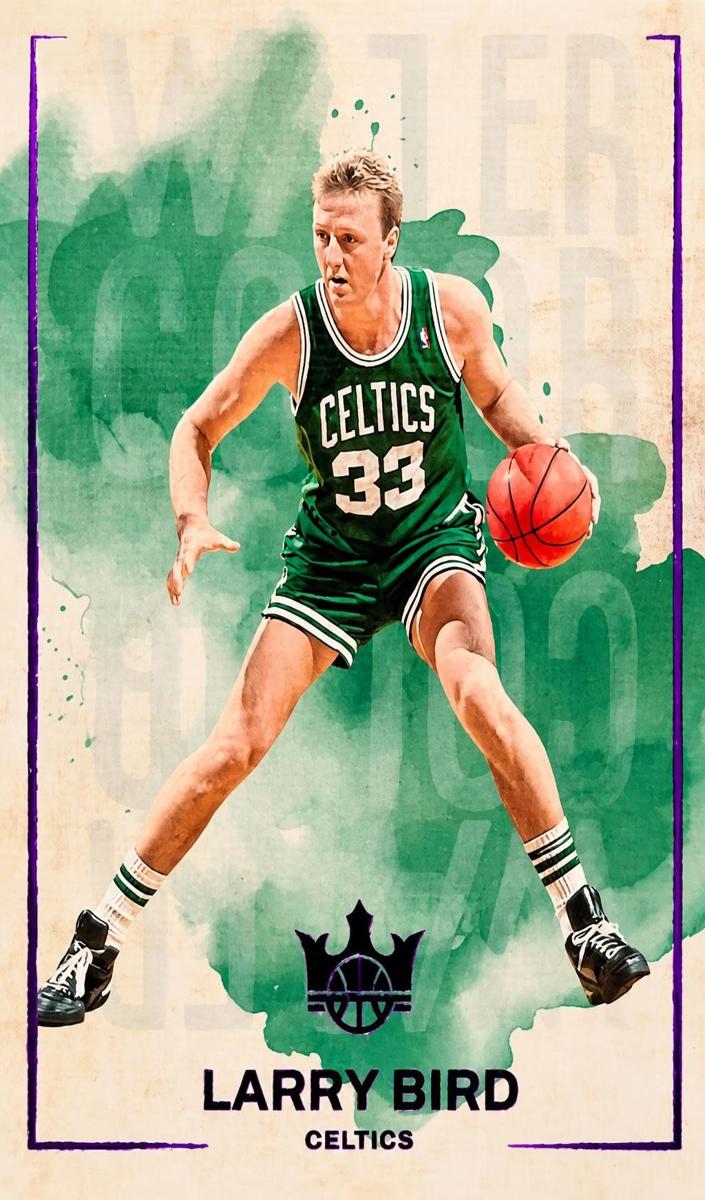 2024 Panini Court Kings Basketball Pink Larry Bird #26