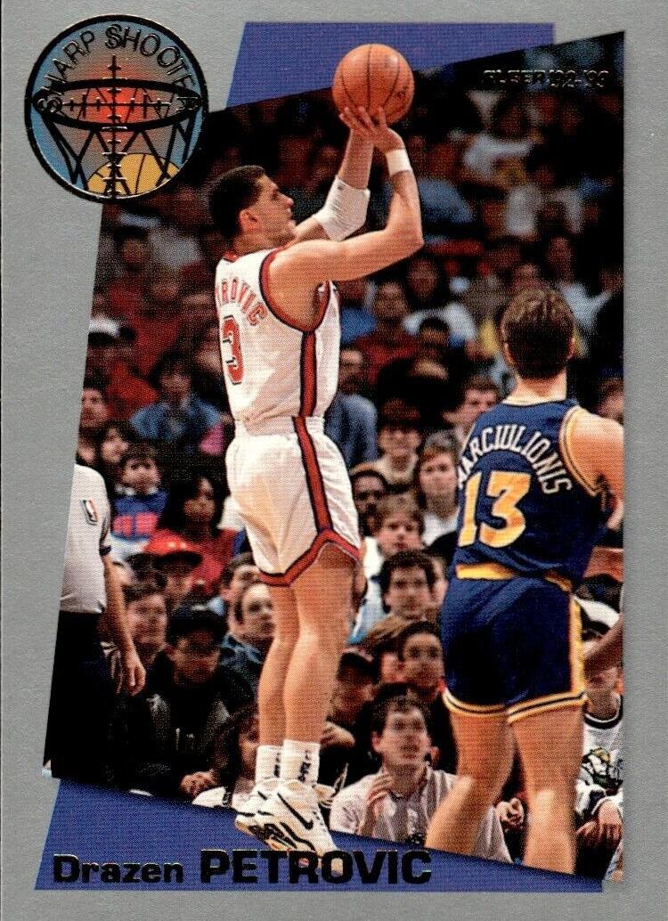 1992 Fleer Basketball Drazen Petrovic #4 PSA 9