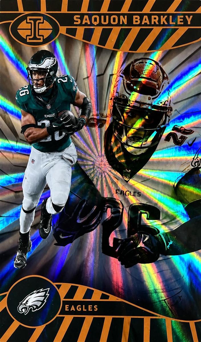 2024 Panini Illusions Football Sunburst Trophy Collection Saquon Barkley #72
