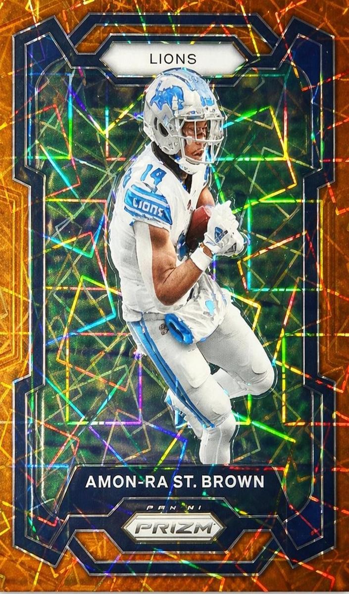 2023 Panini Prizm Football Orange Amon-Ra St. Brown #96 PSA 10