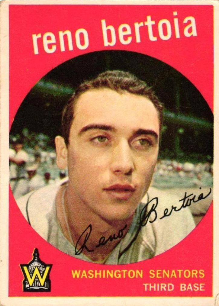 1959 Topps Baseball Reno Bertoia #84 PSA 7