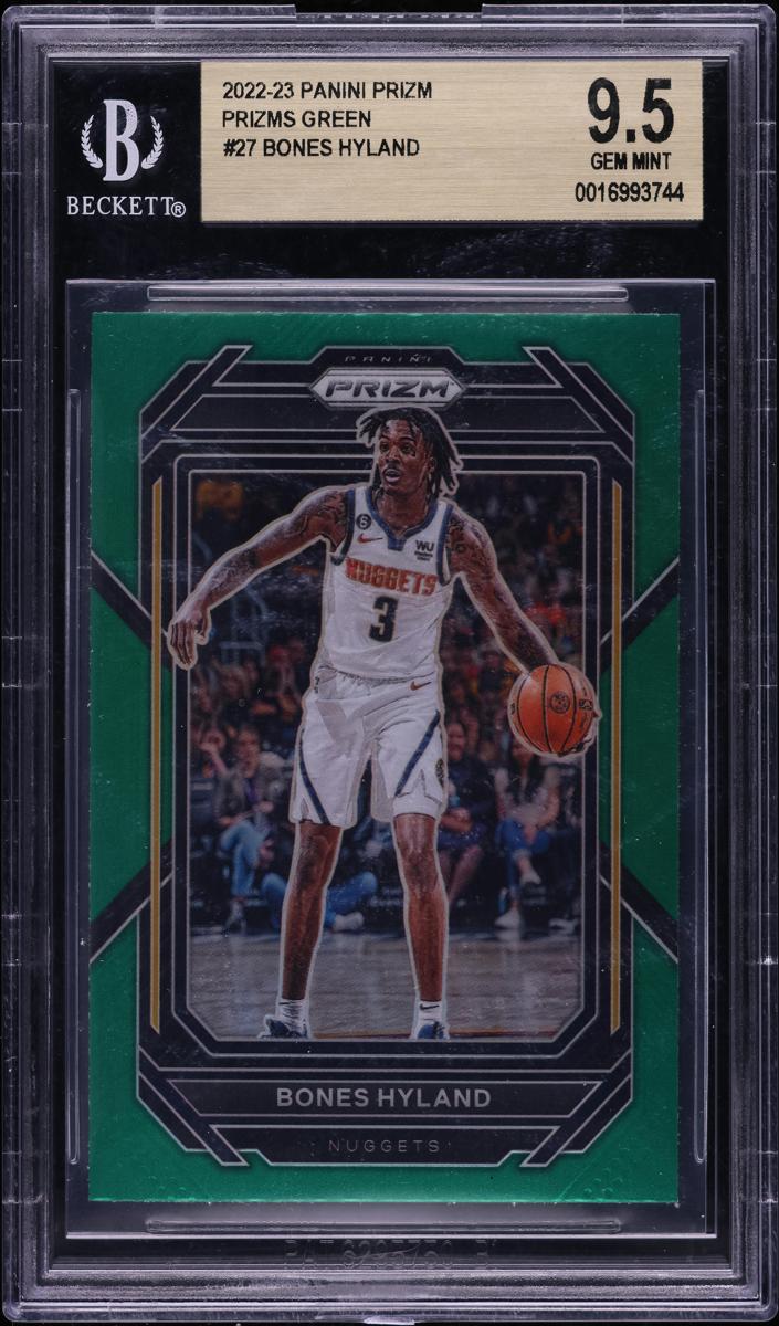 2022 Panini Prizm Basketball Green Bones Hyland #27 BGS 9
