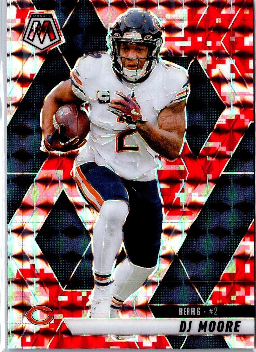 2025 Panini Mosaic Football Camo Pink DJ Moore #180