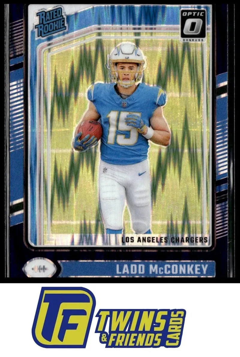 2024 Donruss Optic Football Purple Shock Ladd McConkey #266 PSA 9