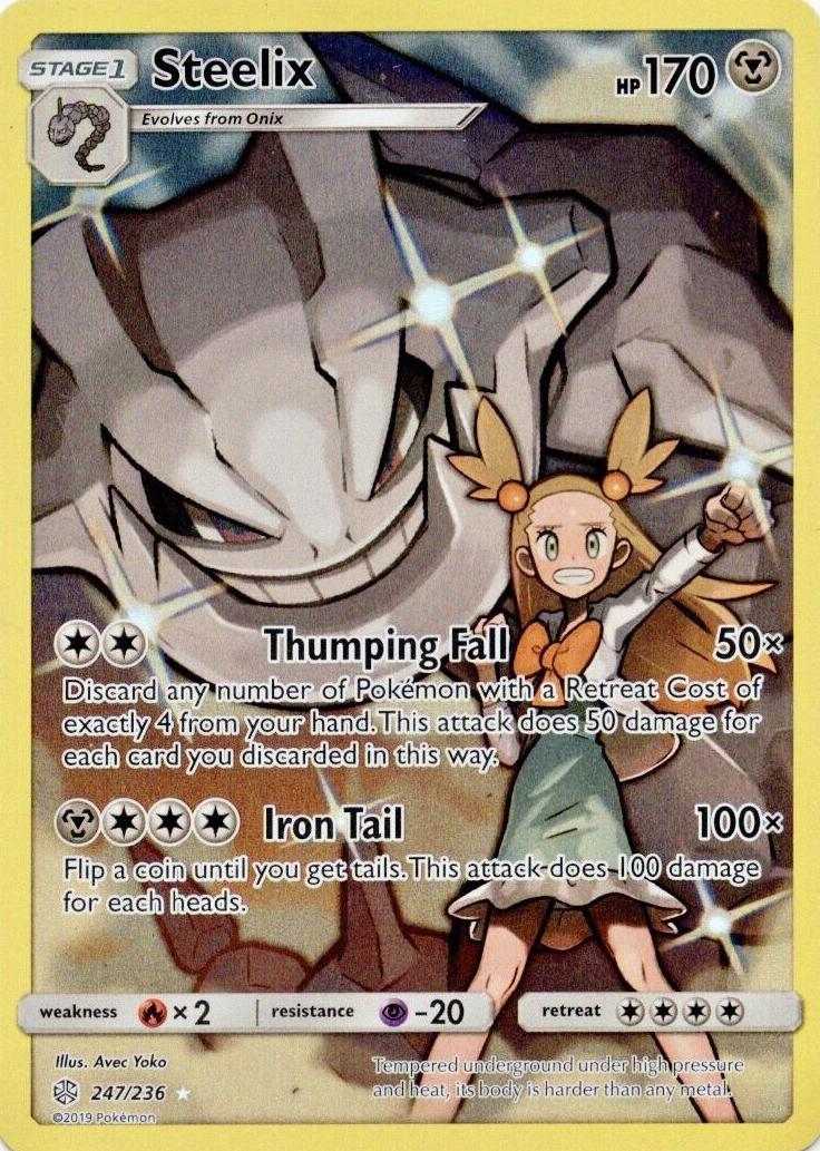 2019 Pokemon Sun & Moon Cosmic Eclipse Steelix #247 PSA 10
