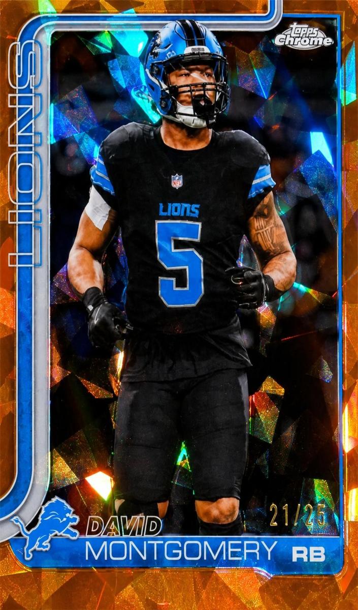 2025 Topps Chrome Sapphire Football Orange David Montgomery #103