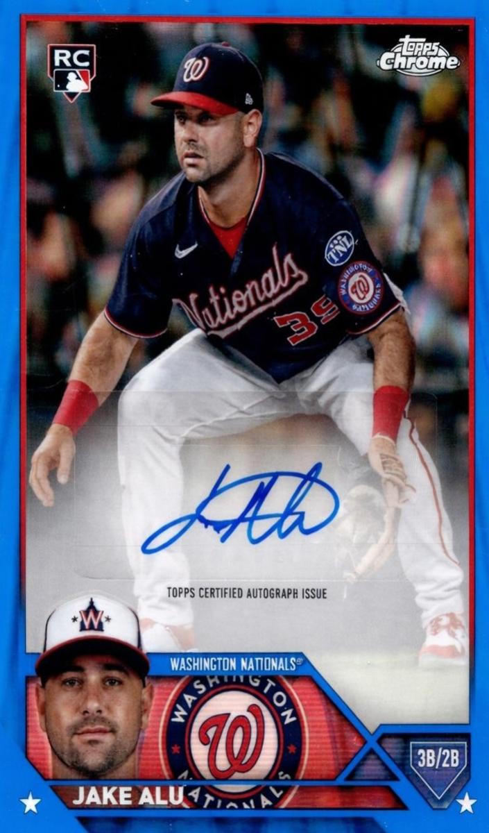 2023 Topps Chrome Update Baseball Blue Raywave Jake Alu #AC-JAL