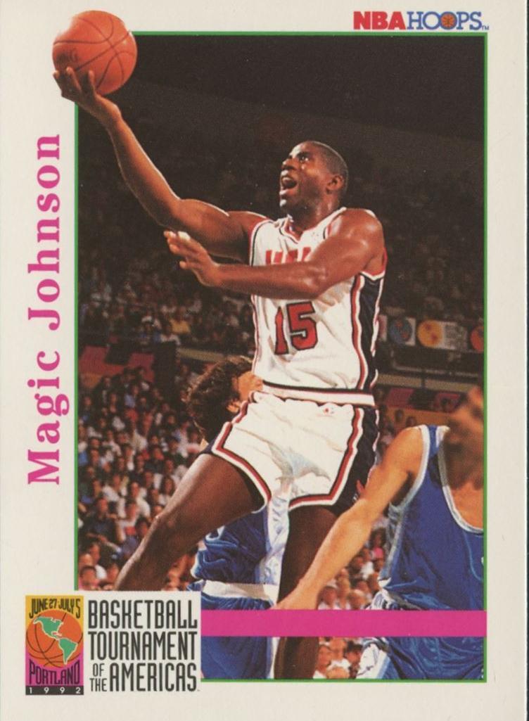1992 Hoops Basketball USA Magic Johnson #340