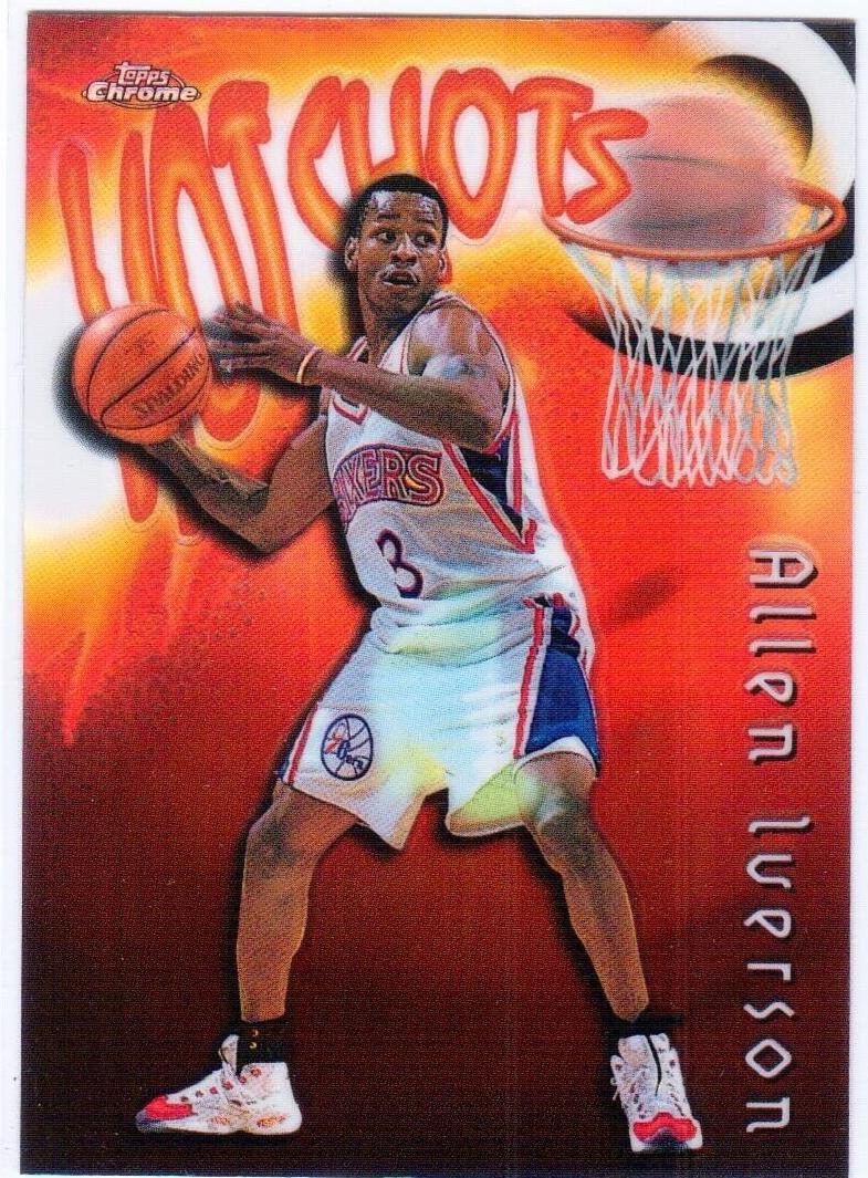 1997 Topps Chrome Basketball Refractor Allen Iverson #SB26 PSA 10