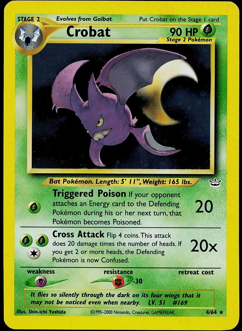 2001 Pokemon Neo Revelation Crobat #4 PSA 10
