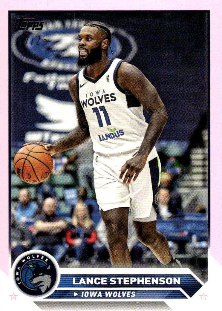 2023 Topps G-League Basketball Pink Lance Stephenson #39