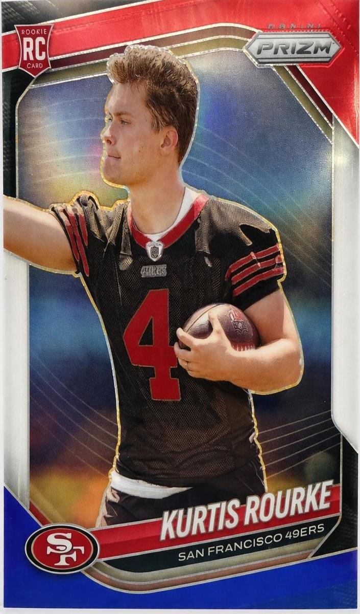 2025 Panini Prizm Football Red White and Blue Kurtis Rourke #397