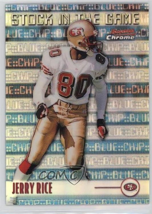 1999 Bowman Chrome Football Refractor Jerry Rice #S18