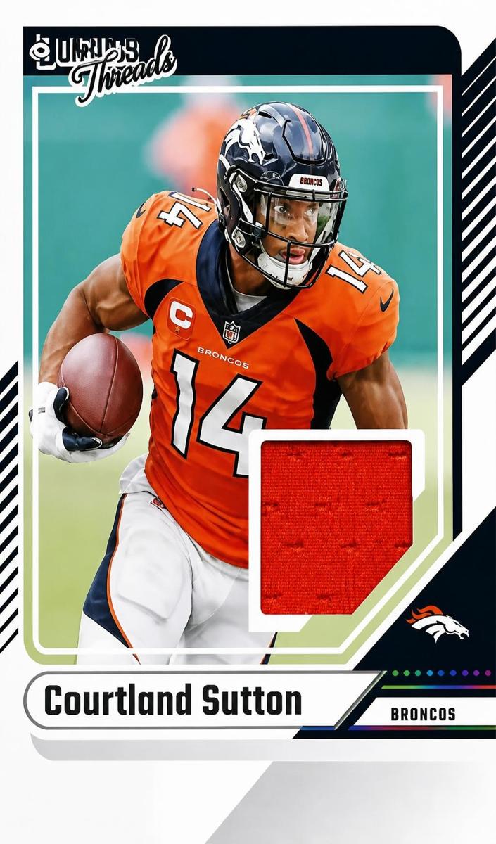 2024 Panini Donruss Football Laundry Tag NFL Player's Logo Courtland Sutton #DTH-CSU
