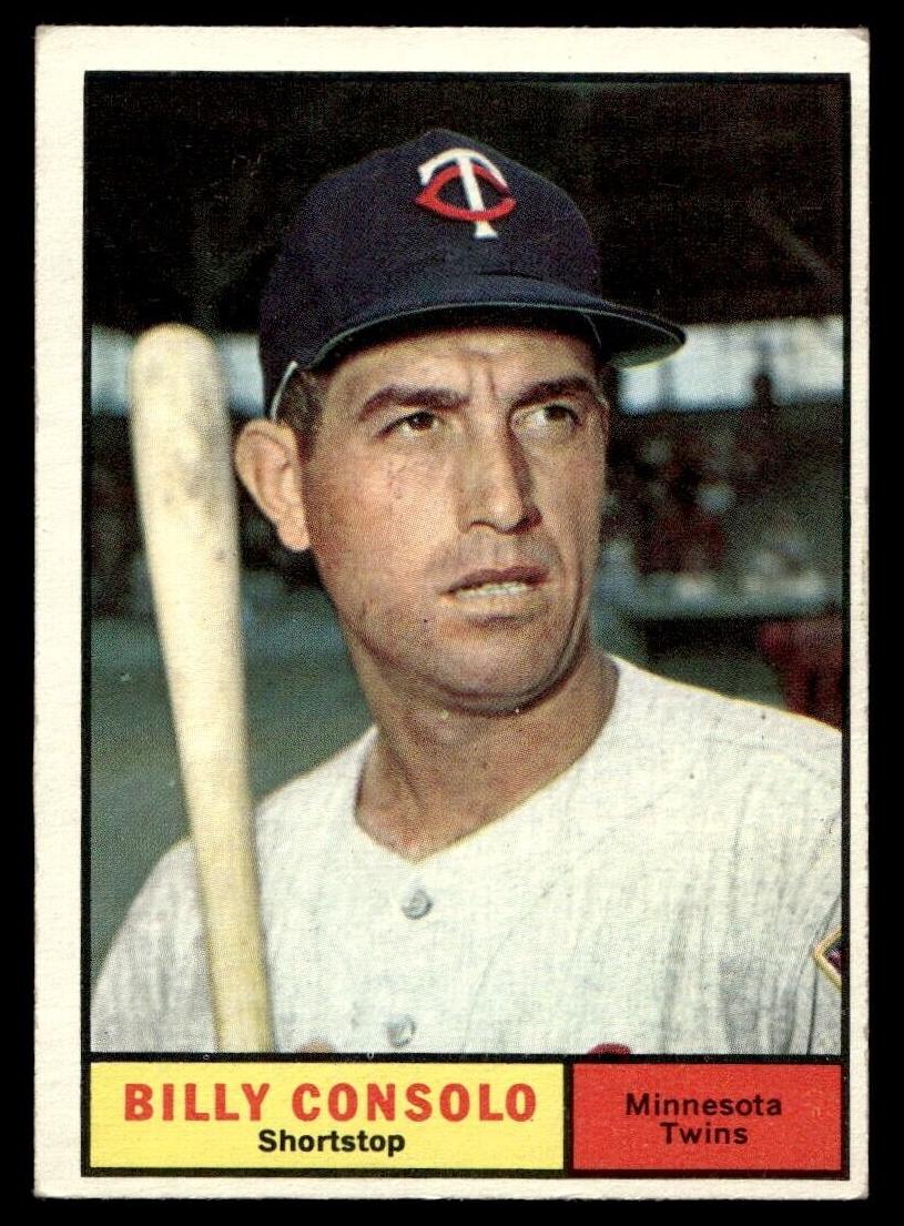 1961 Topps Baseball Billy Consolo #504 PSA 8