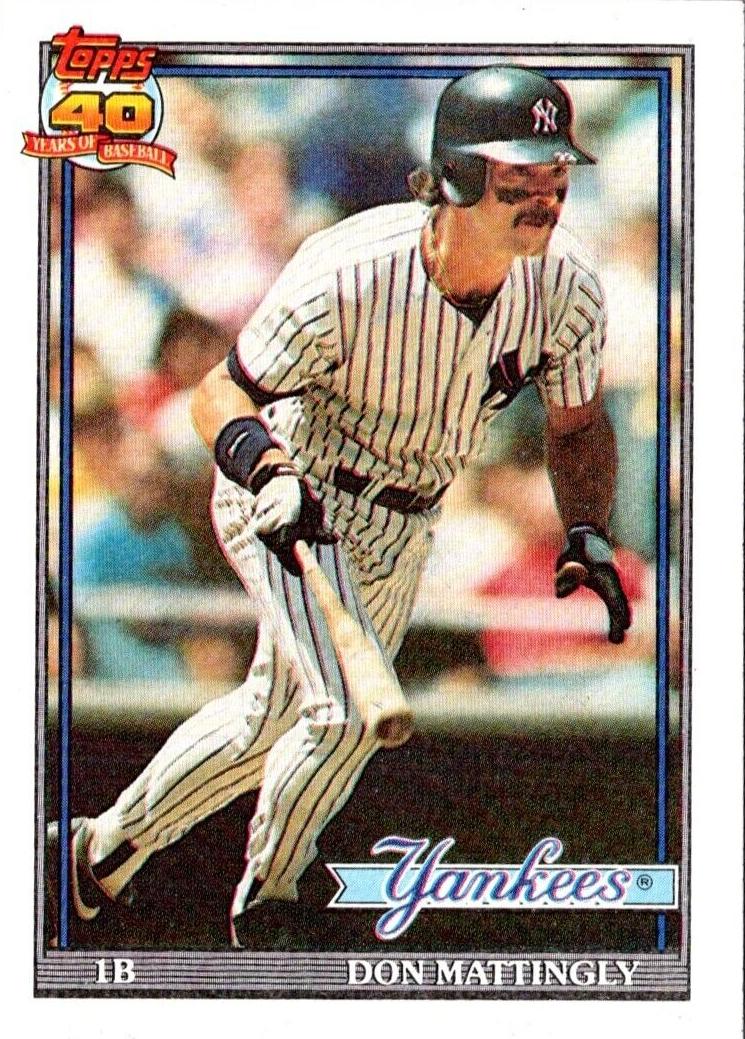 1991 Topps Baseball Don Mattingly #100