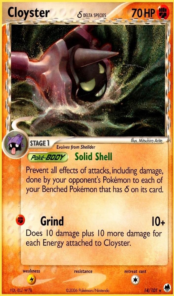 2006 Pokemon EX Dragon Frontiers Cloyster #14 CGC 9