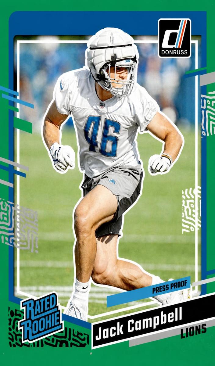 2023 Panini Donruss Football Press Proof Green Jack Campbell #330