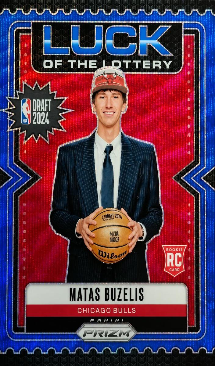 2024 Panini Prizm Basketball Blue Wave Matas Buzelis #8 PSA 9