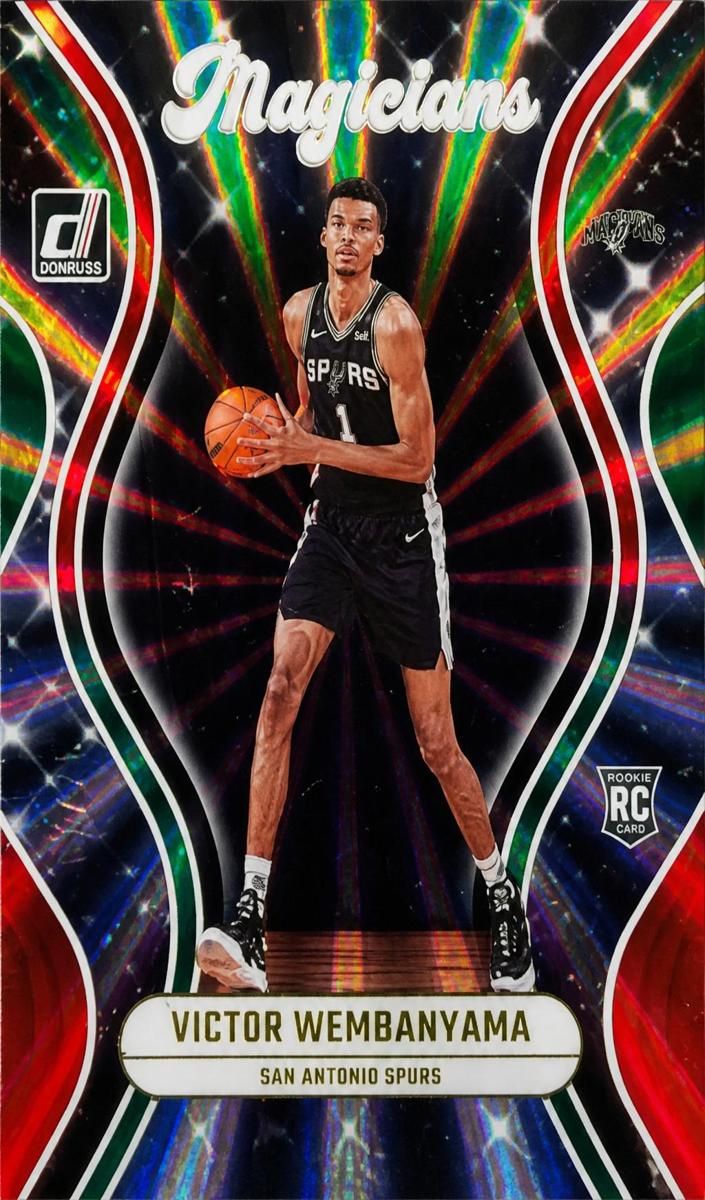 2023 Panini Donruss Basketball Holo Red and Green Laser Victor Wembanyama #1 PSA 10