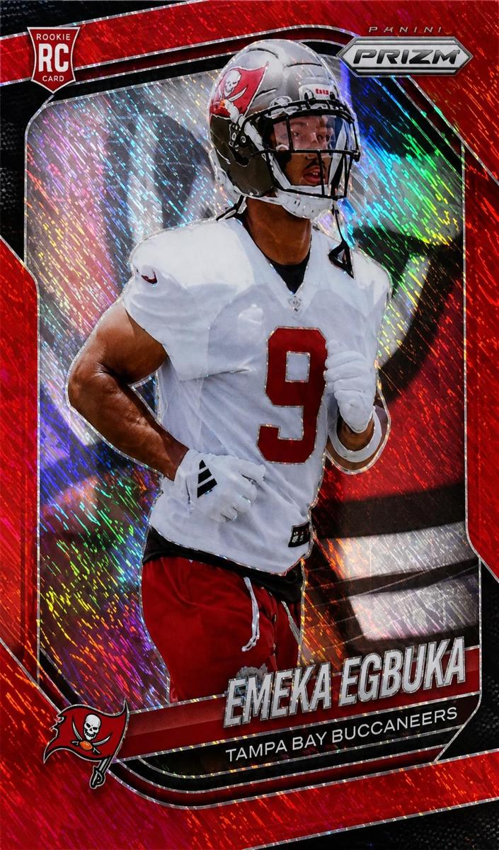 2025 Panini Prizm Football Red Shimmer Emeka Egbuka #351