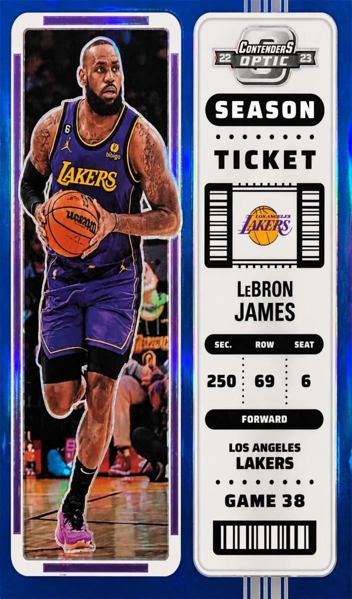 2022 Panini Contenders Optic Basketball Blue LeBron James #88 SGC 9.5