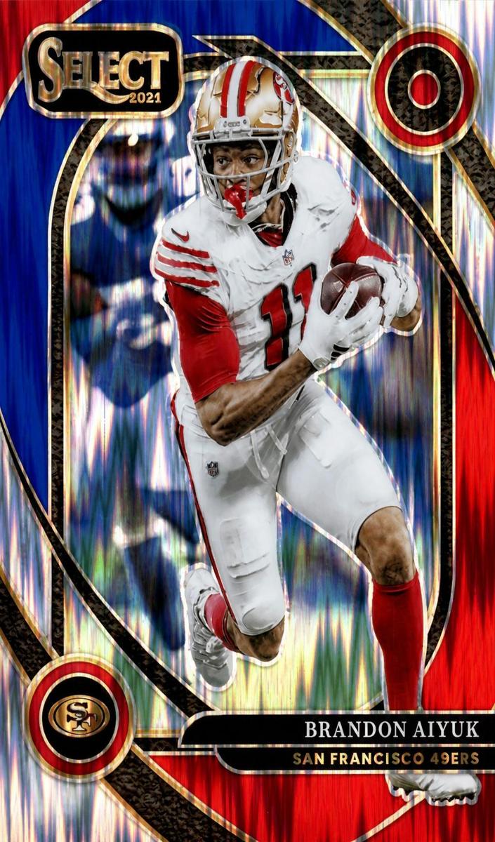 2024 Panini Select Football Red and Blue Shock Brandon Aiyuk #210