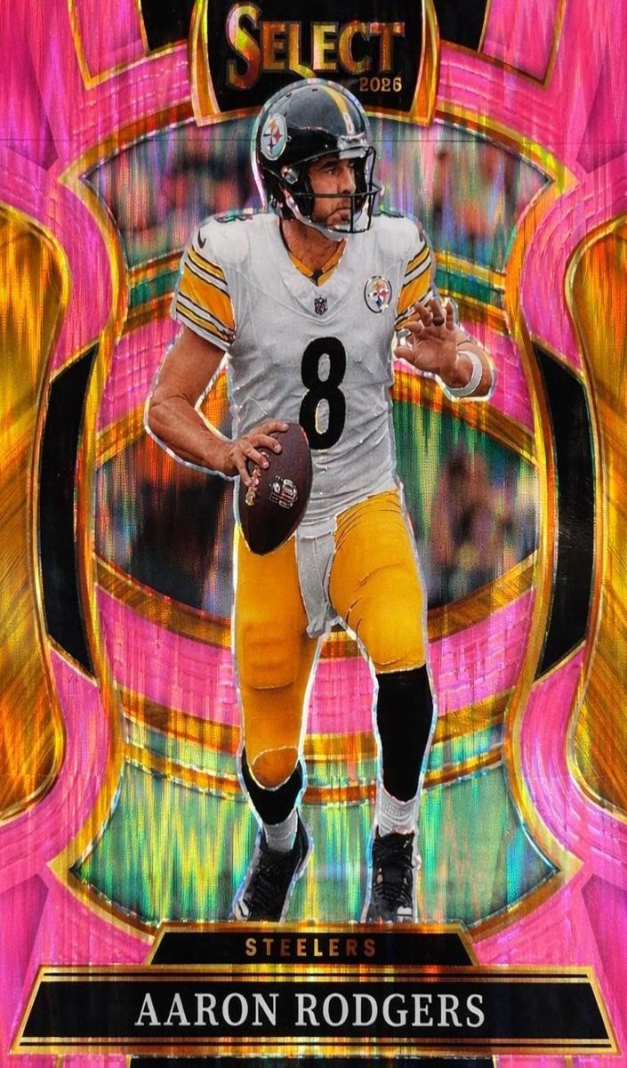 2025 Panini Select Football Pink Shock Aaron Rodgers #51