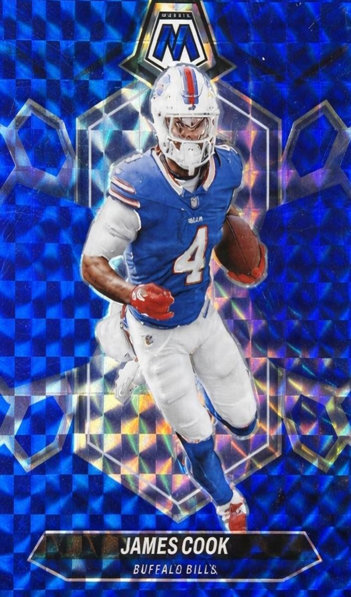 2024 Panini Mosaic Football Blue James Cook #23
